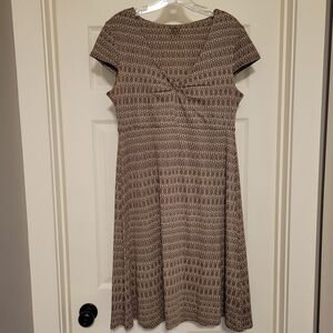 Toad&Co Brown Geometric Midi Dress